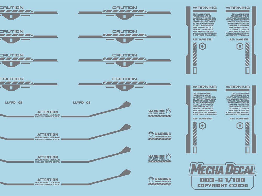 Mecha Decal 003-G USA Gundam x Child of Mecha CARTOGRAF 1/100 - Image 7