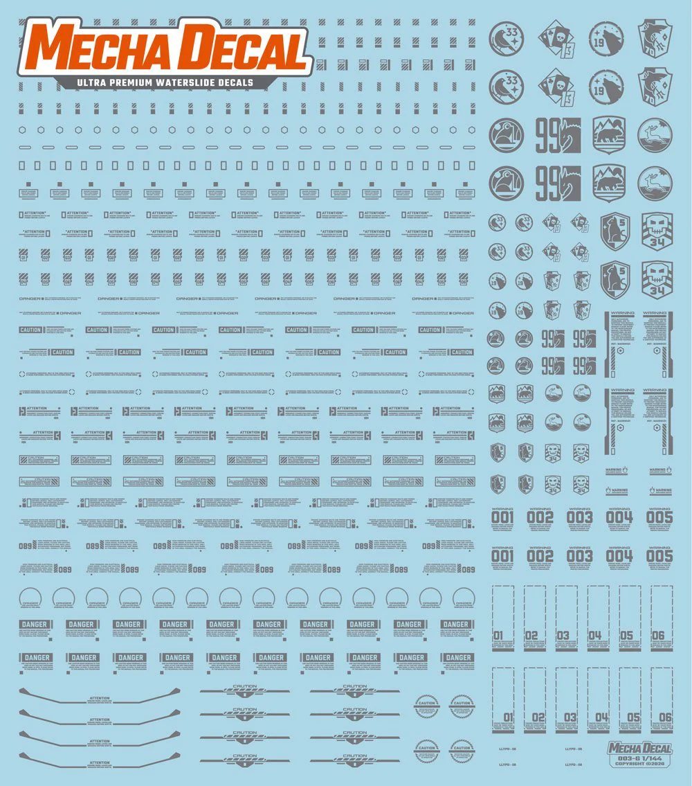 Mecha Decal 003-G USA Gundam x Child of Mecha CARTOGRAF 1/144