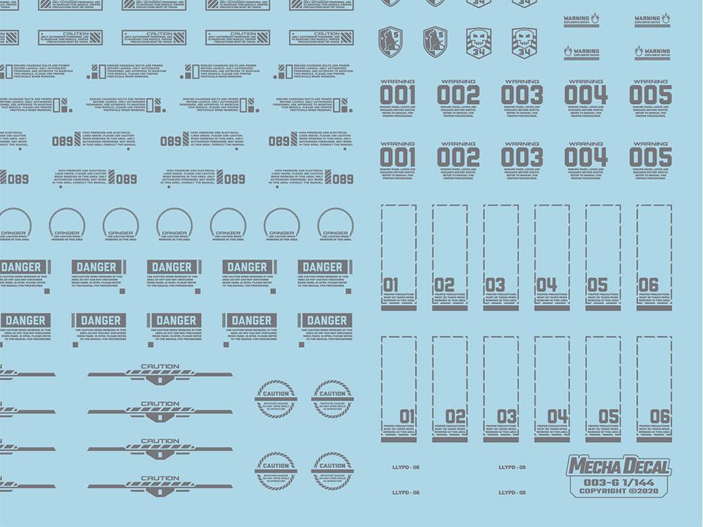 Mecha Decal 003-G USA Gundam x Child of Mecha CARTOGRAF 1/144 - Image 3