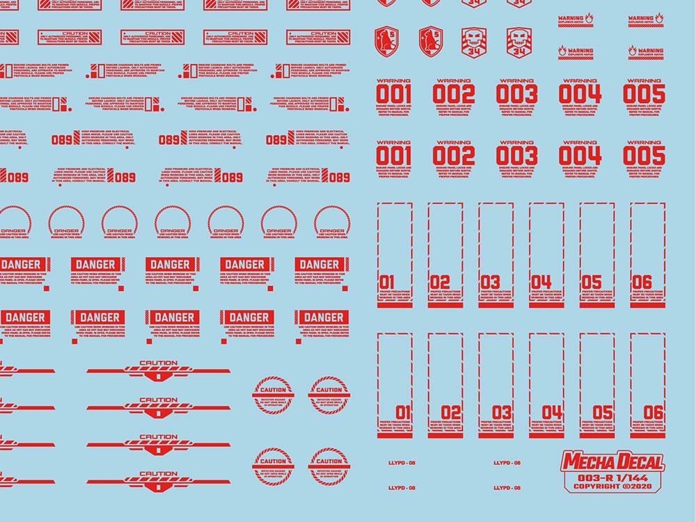 Mecha Decal 003-R USA Gundam x Child of Mecha CARTOGRAF 1/144 - Image 3