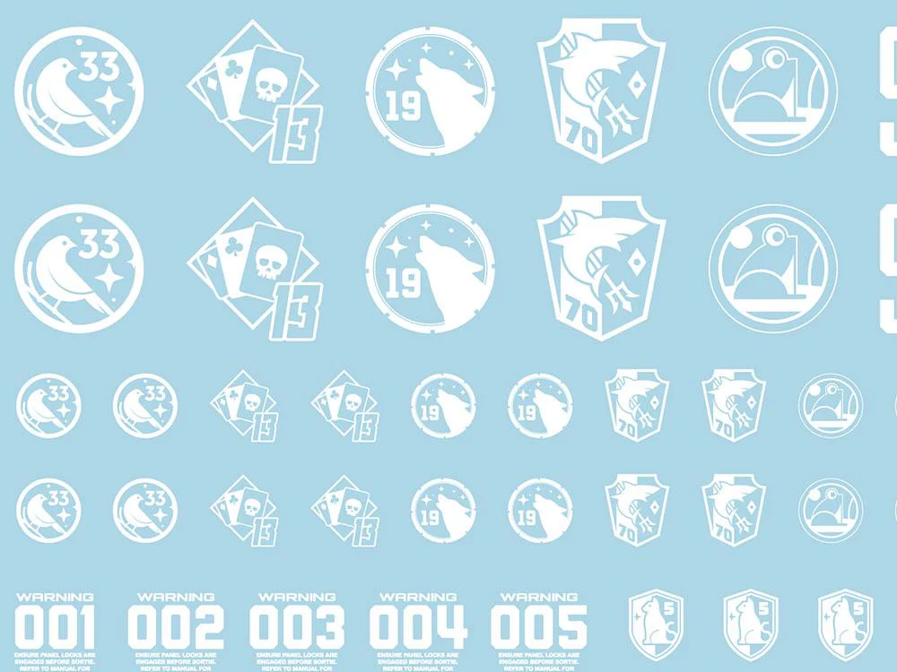Mecha Decal 003-W USA Gundam x Child of Mecha CARTOGRAF 1/100 - Image 5