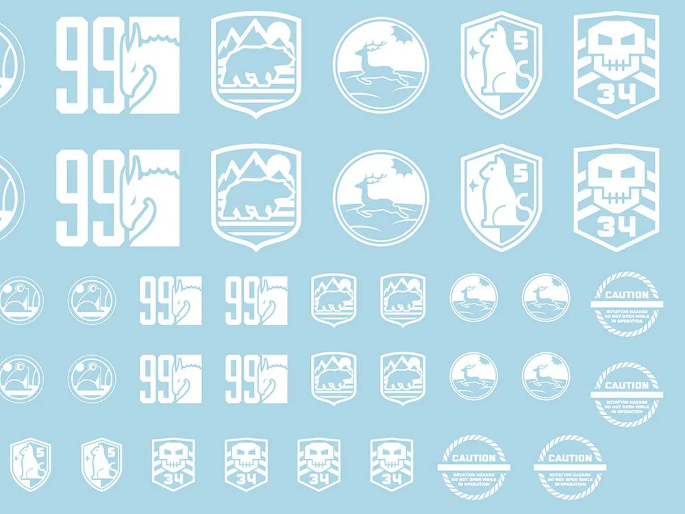 Mecha Decal 003-W USA Gundam x Child of Mecha CARTOGRAF 1/100 - Image 6