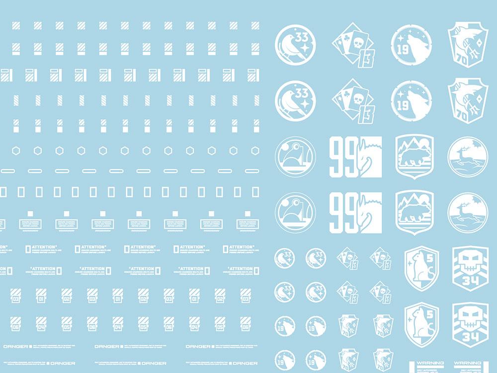 Mecha Decal 003-W USA Gundam x Child of Mecha CARTOGRAF 1/144 - Image 2