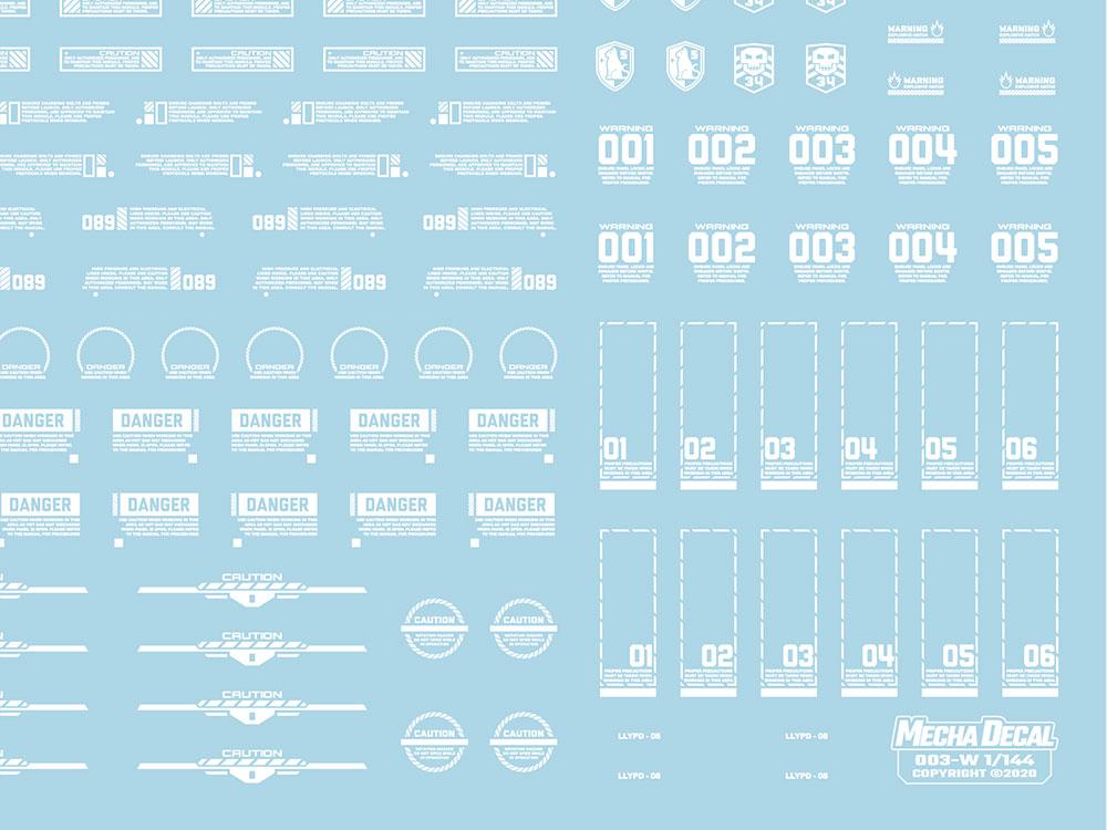 Mecha Decal 003-W USA Gundam x Child of Mecha CARTOGRAF 1/144 - Image 3