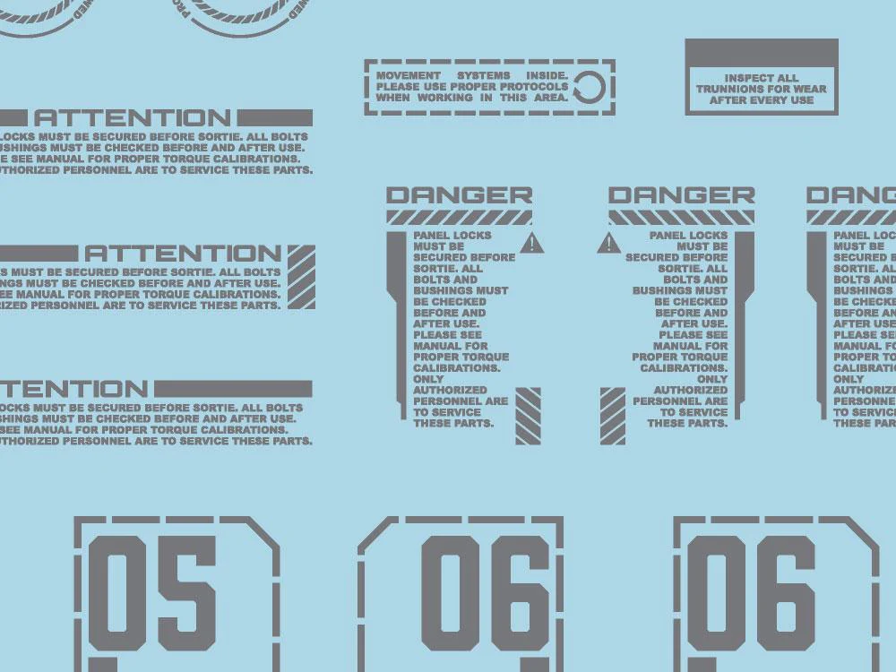 Mecha Decal 004-G CARTOGRAF 1/144 - Image 5