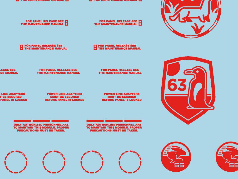 Mecha Decal 004-R CARTOGRAF 1/144 - Image 2