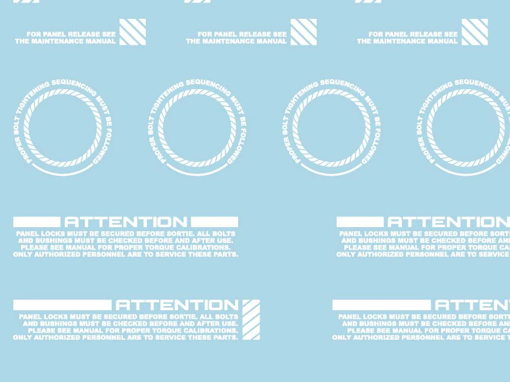 Mecha Decal 004-W CARTOGRAF 1/100 - Image 5