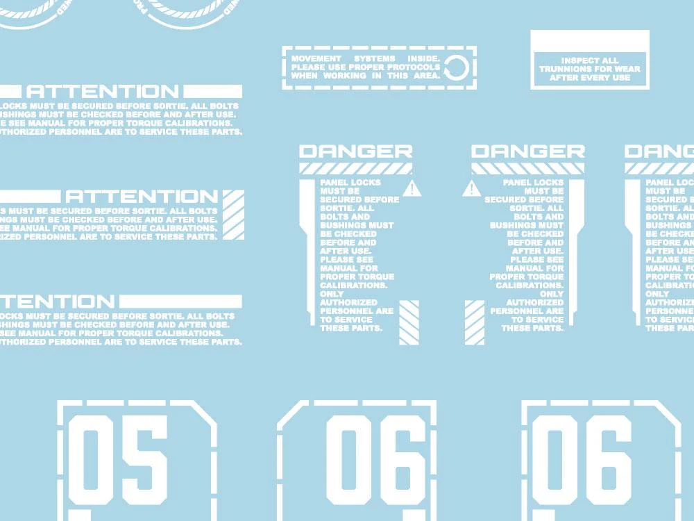 Mecha Decal 004-W CARTOGRAF 1/144 - Image 5
