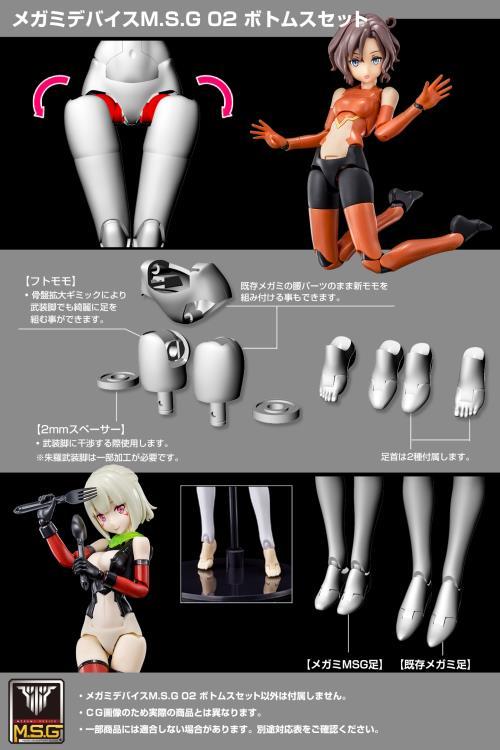 Megami Device M.S.G. 02 Bottom Set Black Model Kit (Reissue) - Image 5