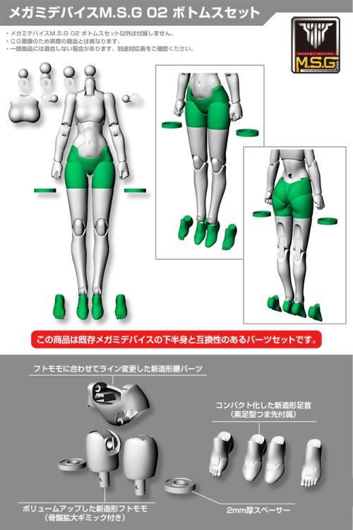 Megami Device M.S.G. 02 Bottom Set Black Model Kit (Reissue) - Image 6