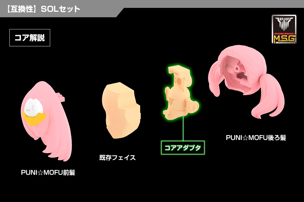 Megami Device M.S.G. 05 SOL Skin Color C Face Set - Image 3