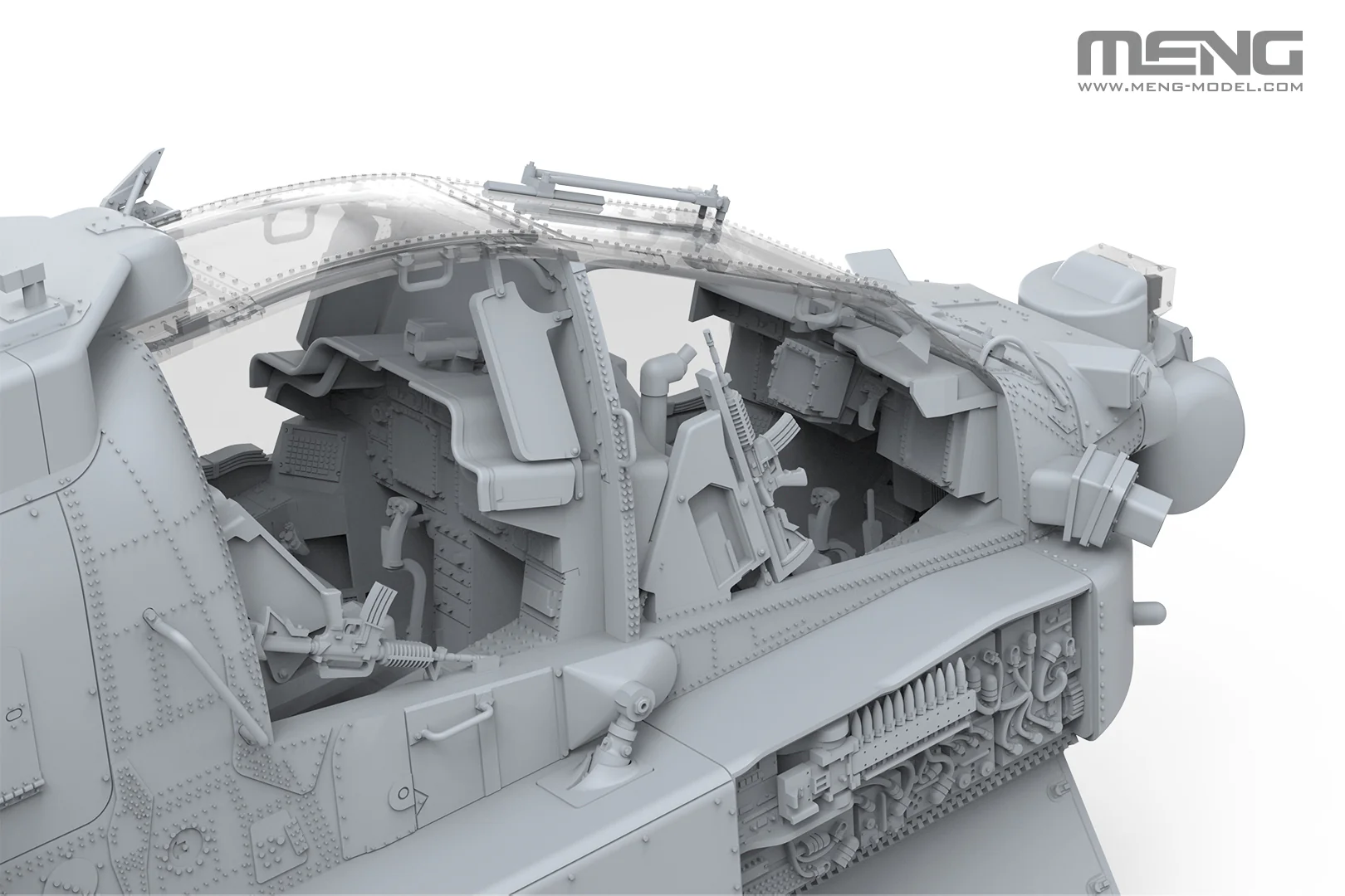 Meng 1/35 AH-64D Saraf Heavy Attack Helicopter (Israeli Air Force) Special Edition (incl. Two Resin figures) - Image 4