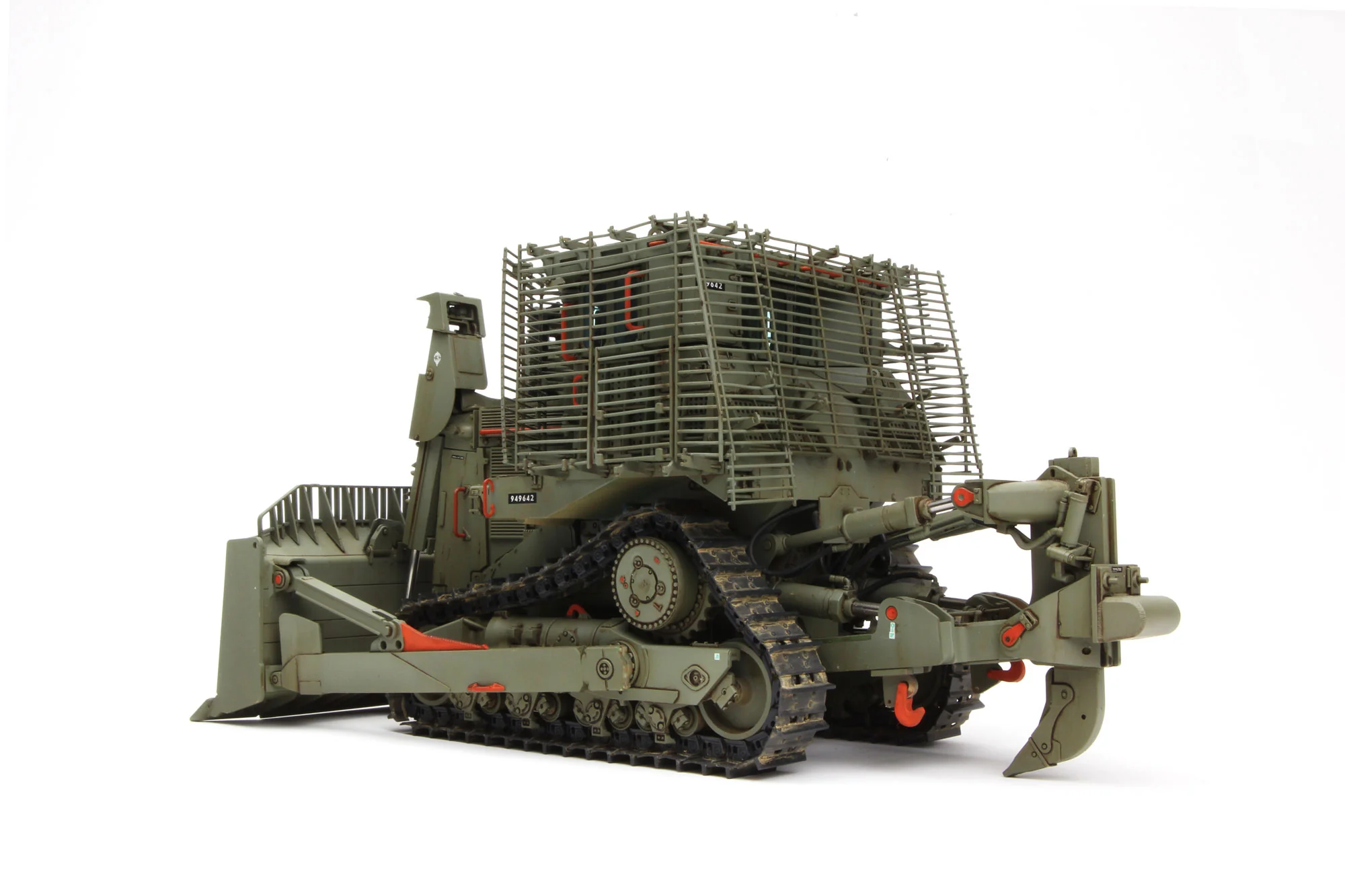 Meng 1/35 D9R Armored Bulldozer W/Slat Armor - Image 4