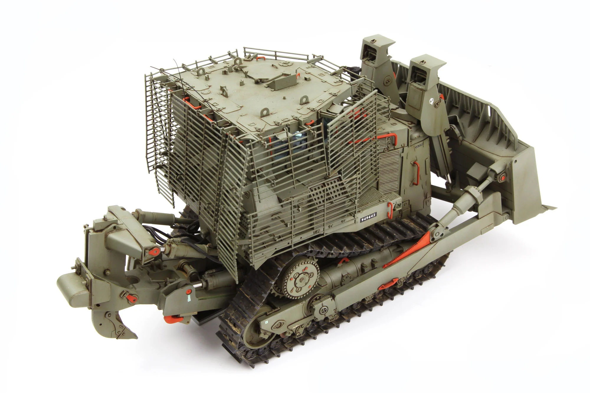 Meng 1/35 D9R Armored Bulldozer W/Slat Armor - Image 9