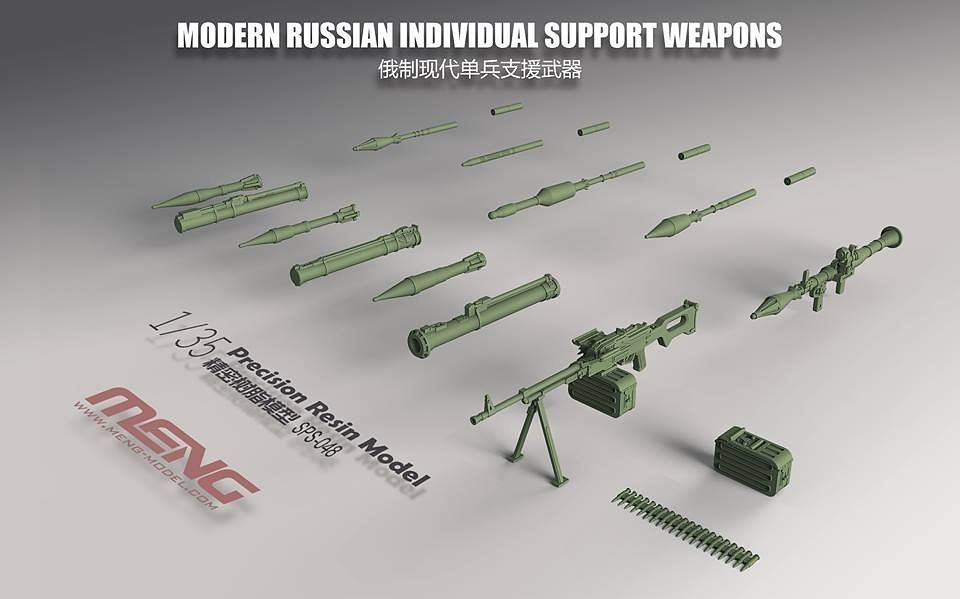 Meng 1/35 Modern Russian Individual Support Weapons (Resin) - Image 2