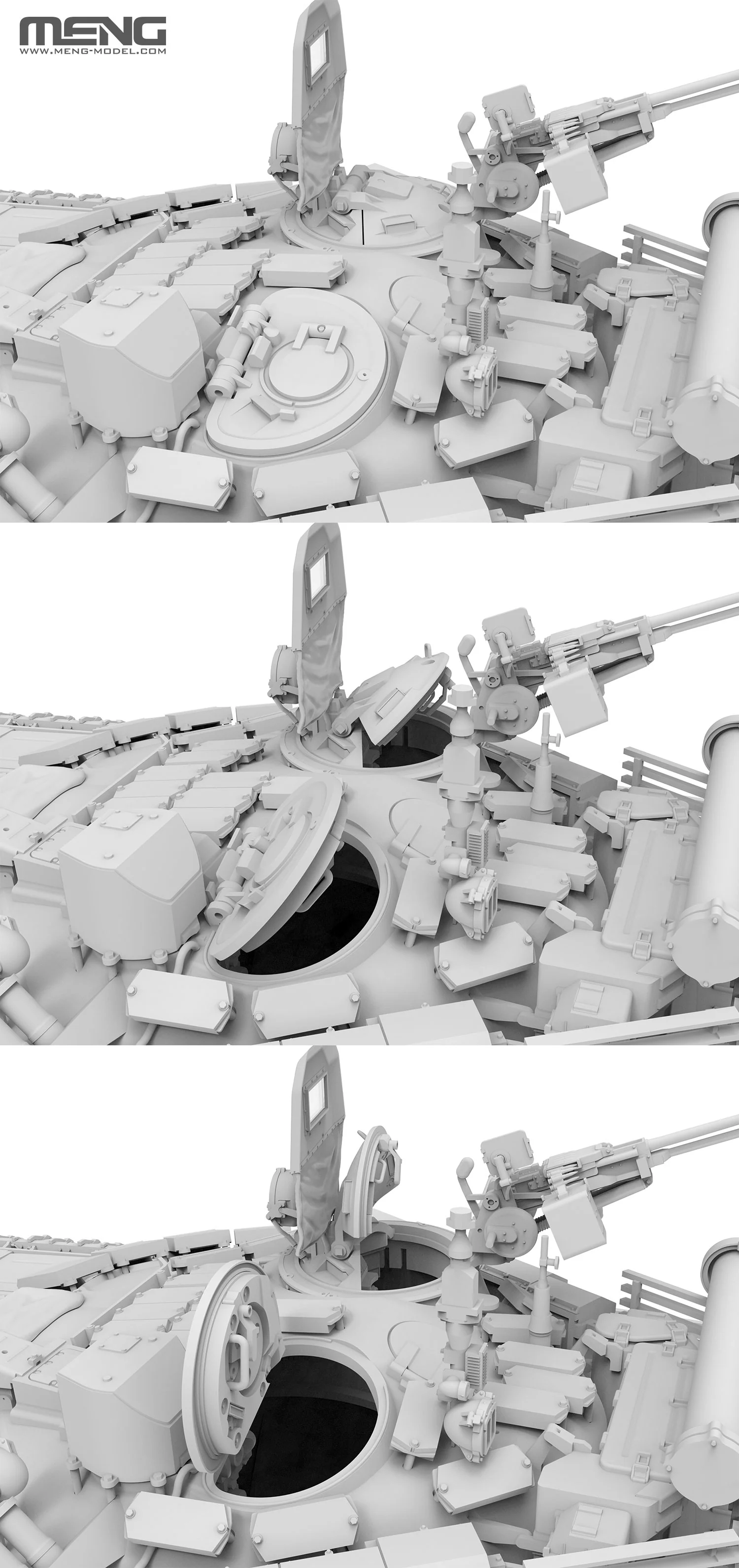Meng 1/35 Russian Main Battle Tank T-72B3M w/ KMT-8 Mine Clearing System - Image 16