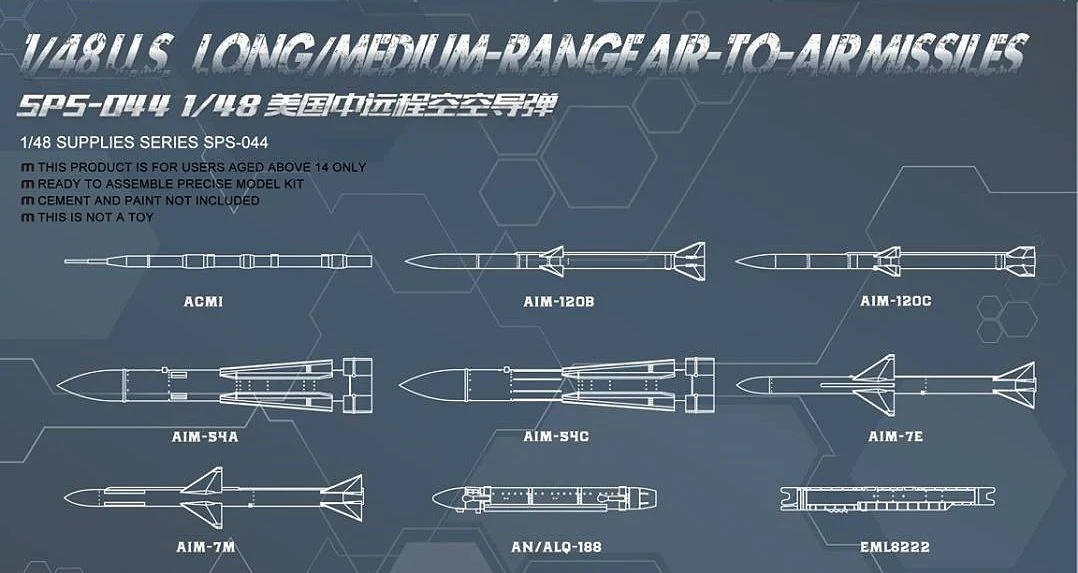 Meng 1/48 U.S. Long/Medium-Range Air-to-Air Missiles
