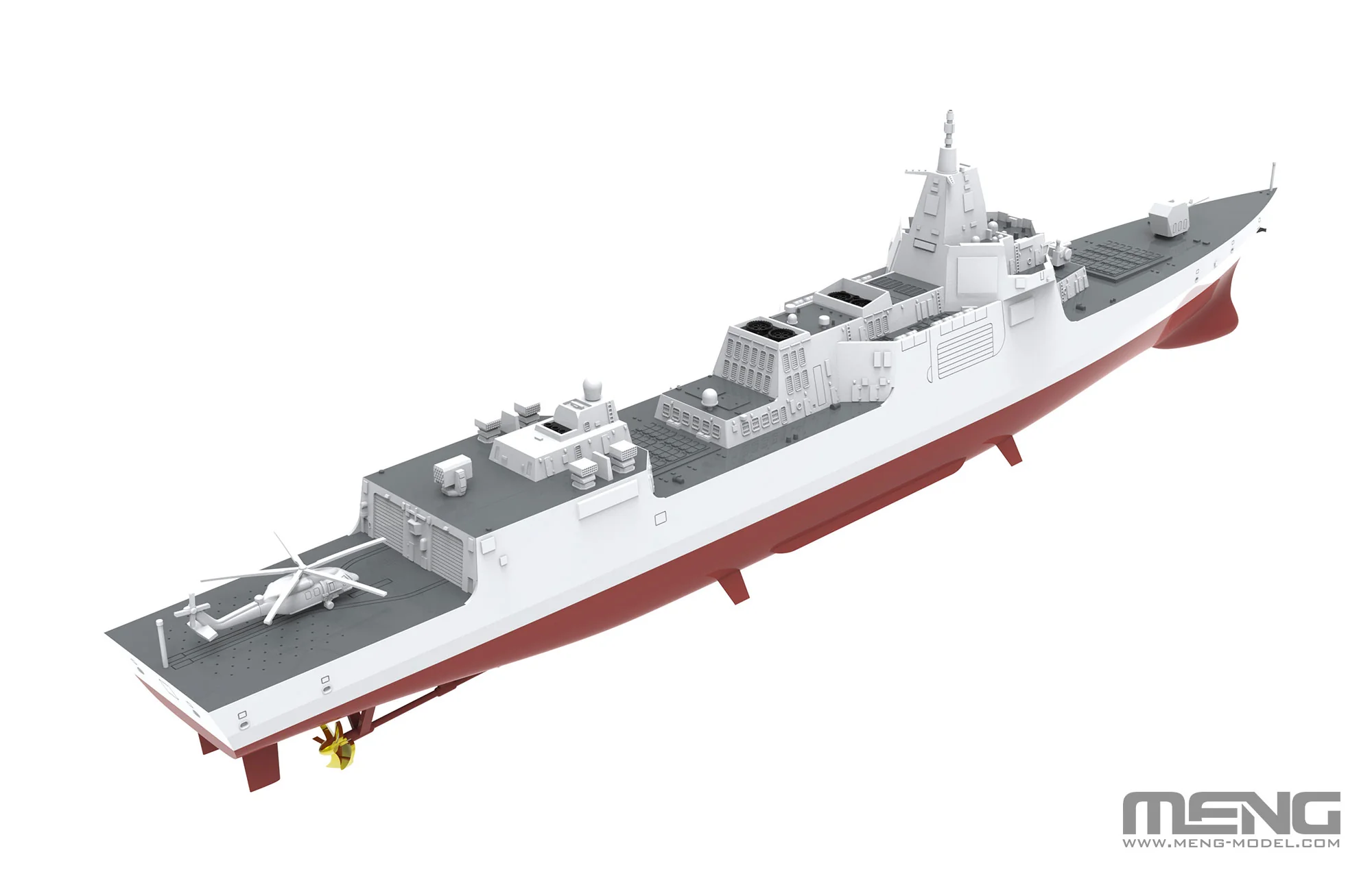 Meng 1/700 Chinese Type-055 Guided-Missile Destroyer - Image 4