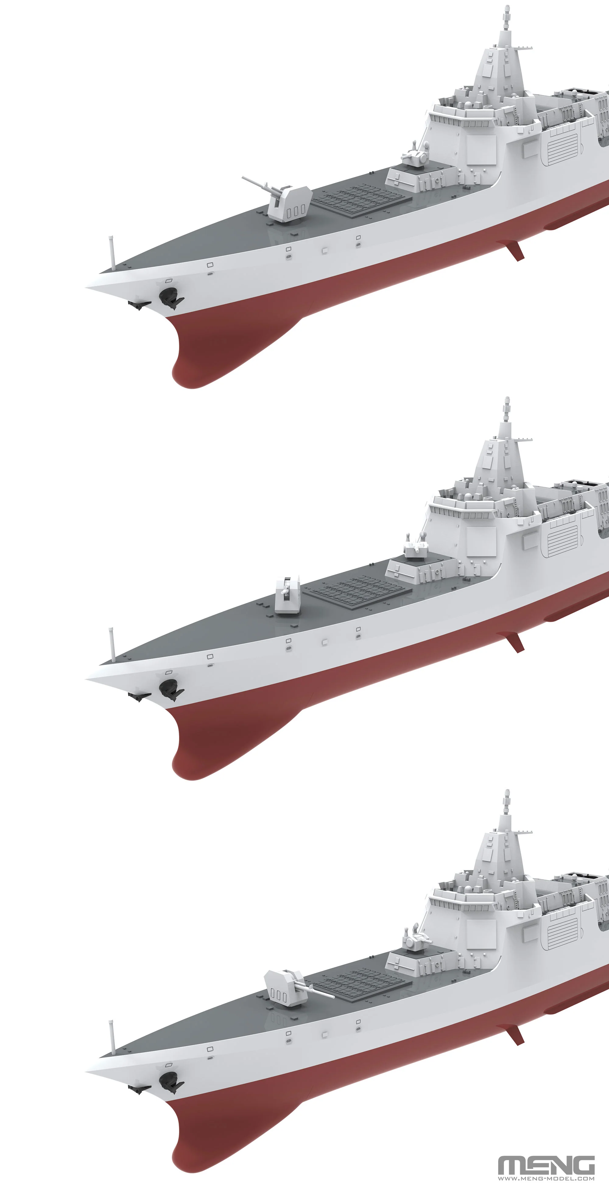 Meng 1/700 Chinese Type-055 Guided-Missile Destroyer - Image 7