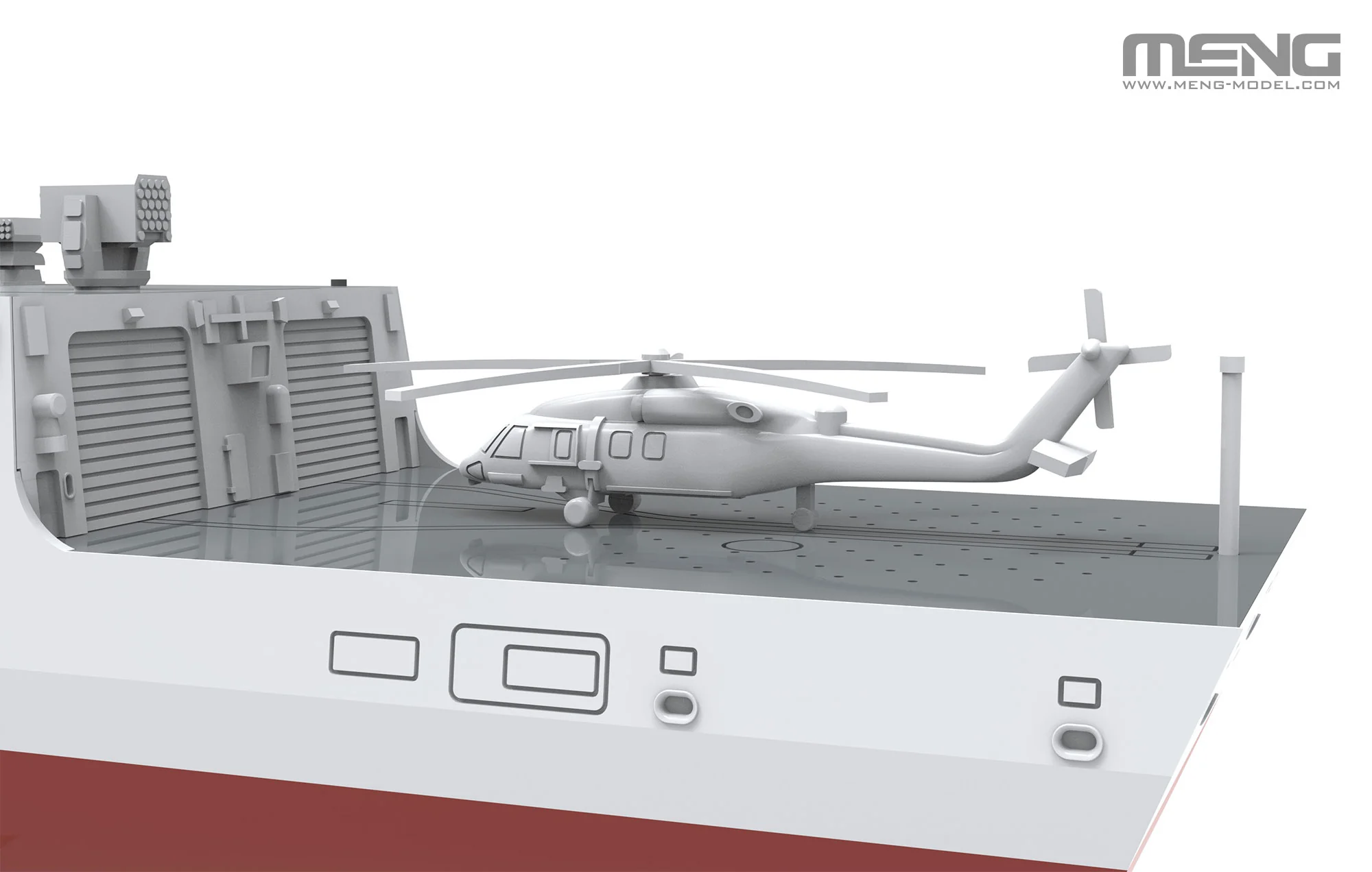 Meng 1/700 Chinese Type-055 Guided-Missile Destroyer - Image 8