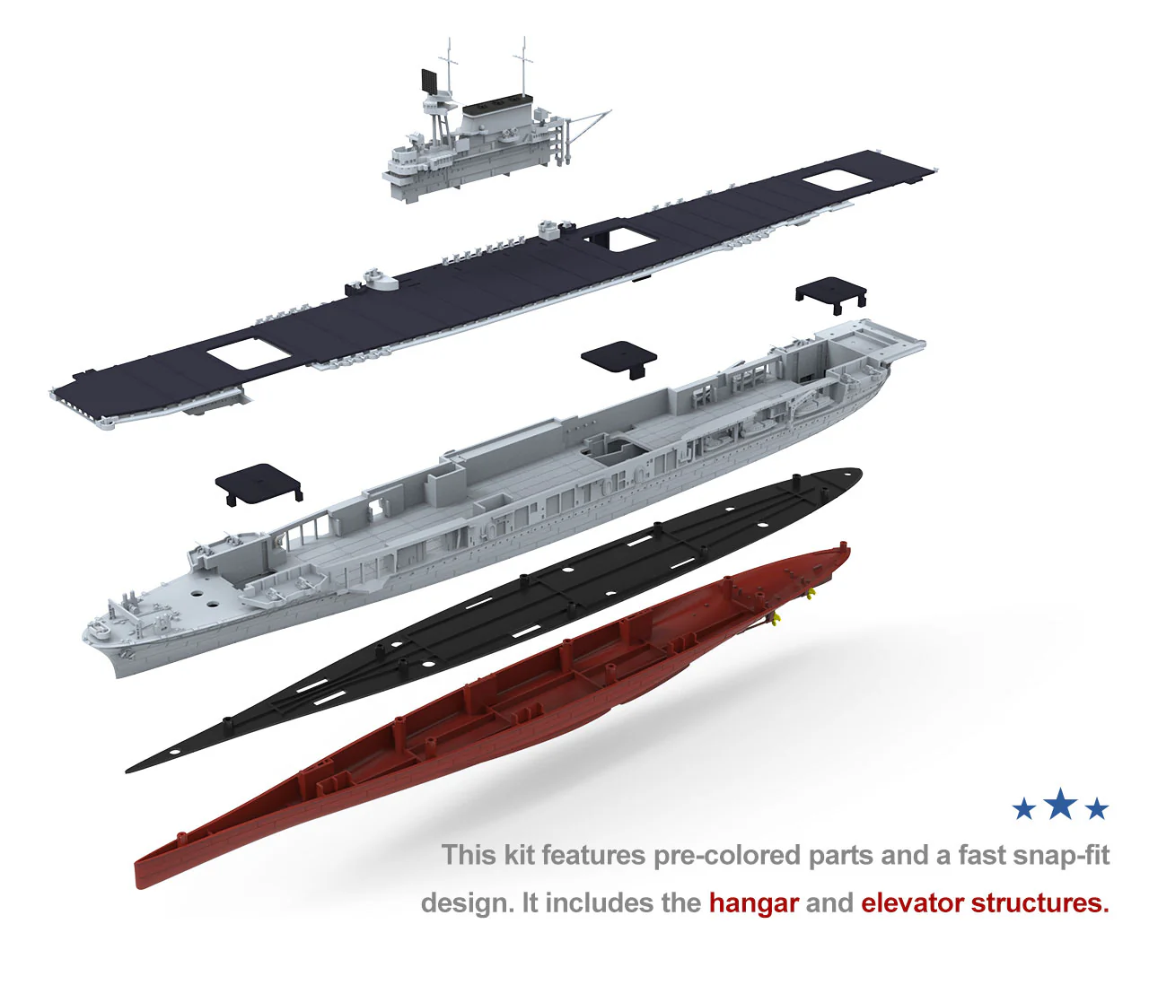 Meng 1/700 US Navy Aircraft Carrier Enterprise (CV-6) - Image 4