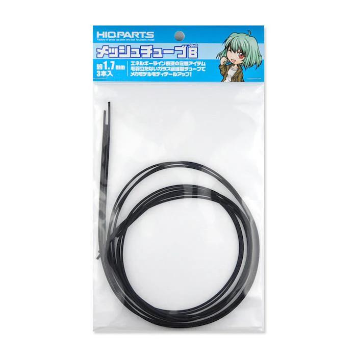 Mesh tube black about 1.7mm (3 pieces) - Image 3