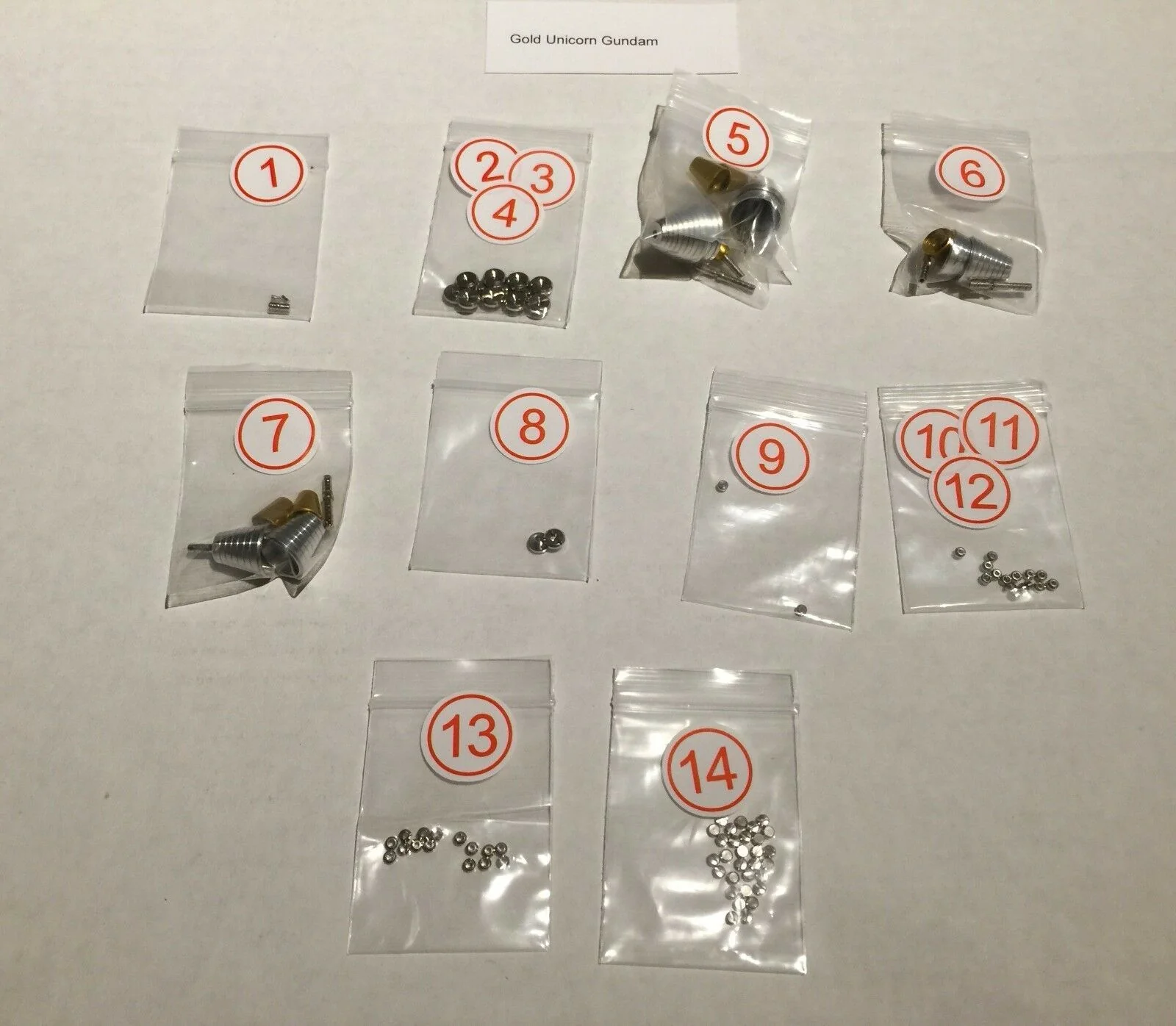 Metal Detail-Up Parts Set GOLD For Bandai PG 1/60 Unicorn Gundam - Image 12