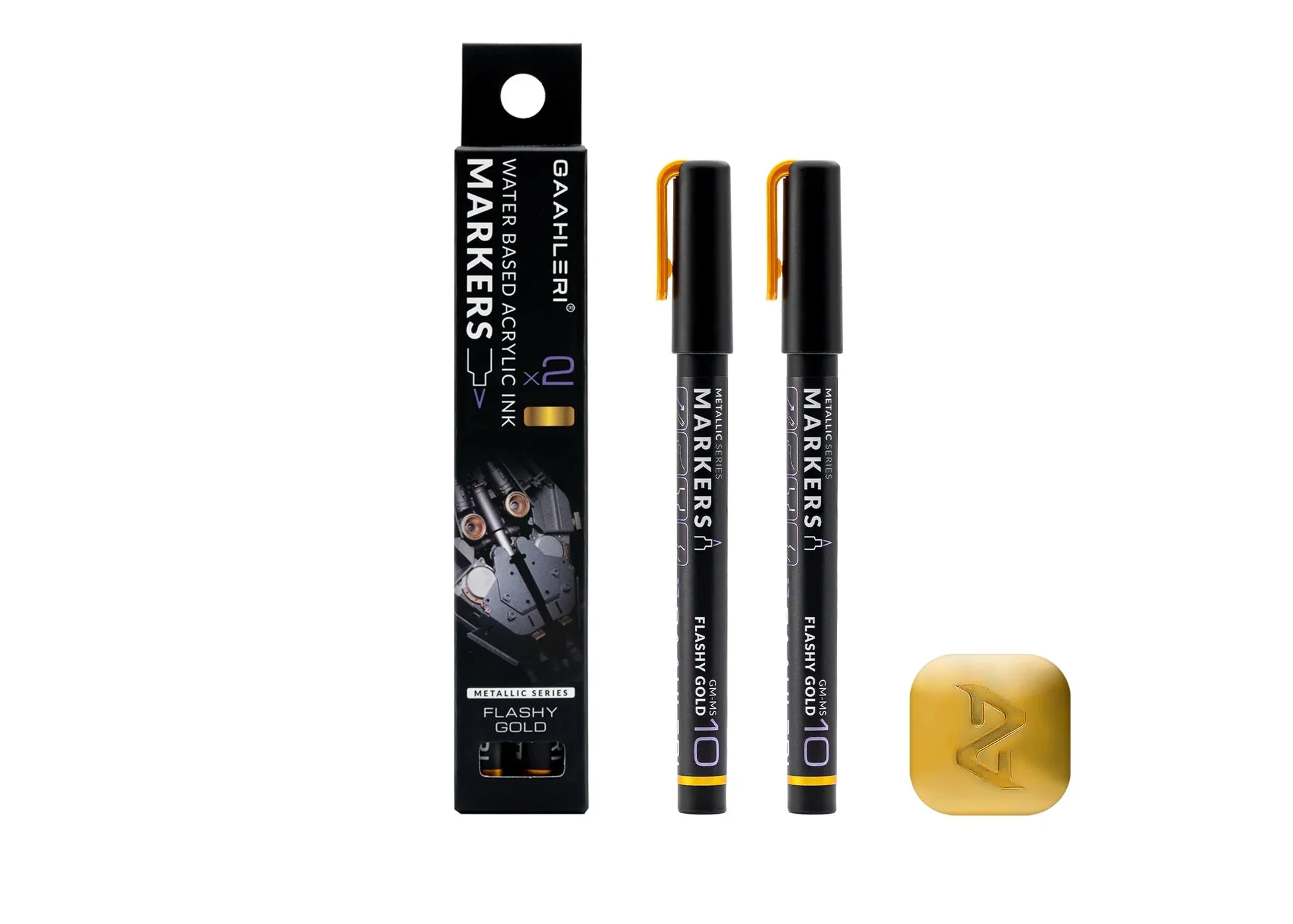 Metallic Series Markers Flashy Gold (Set of 2)