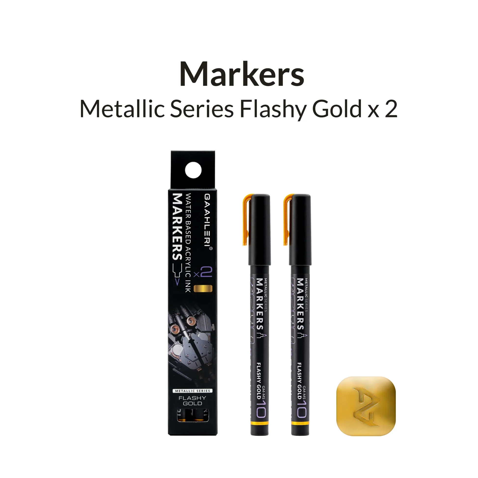 Metallic Series Markers Flashy Gold (Set of 2) - Image 2