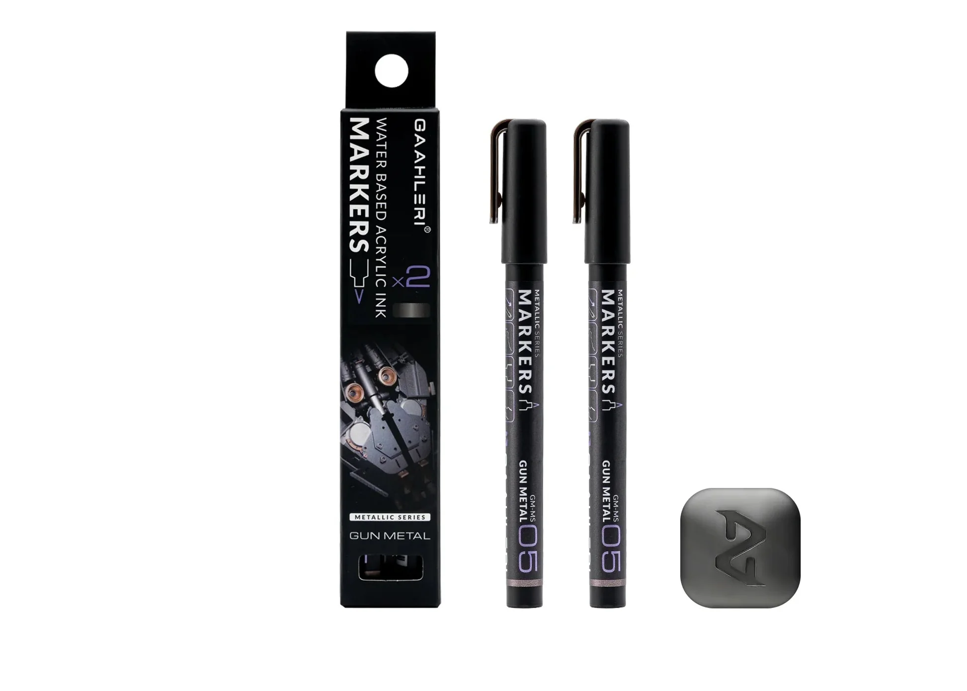 Metallic Series Markers Gun Metal (Set of 2)