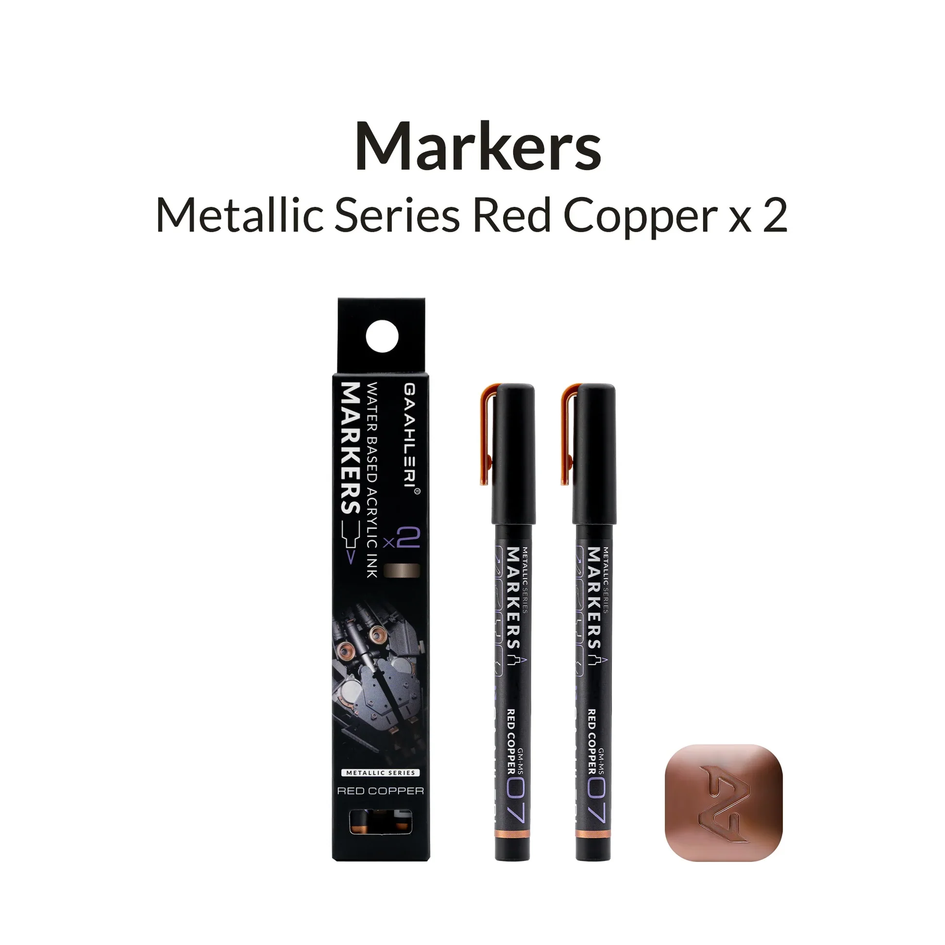 Metallic Series Markers Red Copper (Set of 2) - Image 2