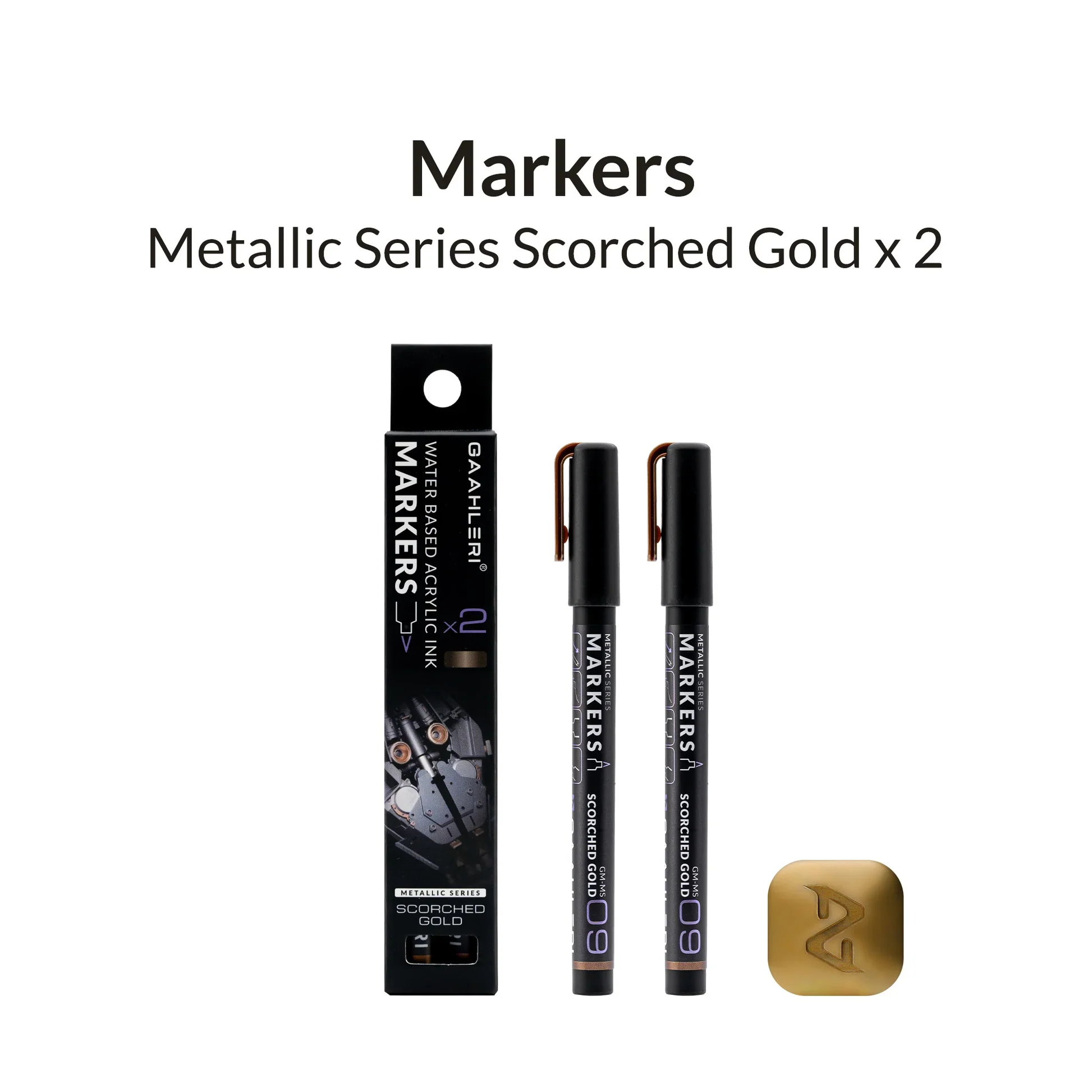 Metallic Series Markers Scorched Gold (Set of 2) - Image 2
