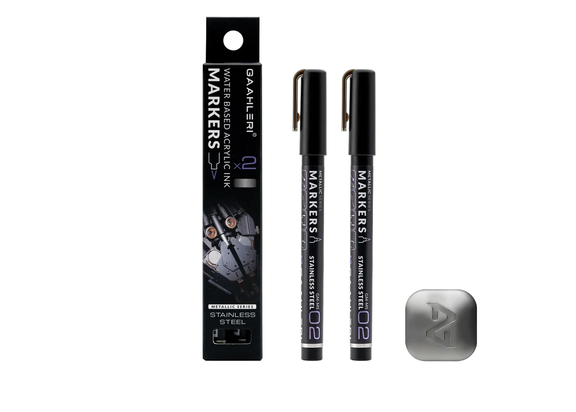 Metallic Series Markers Stainless Steel (Set of 2)