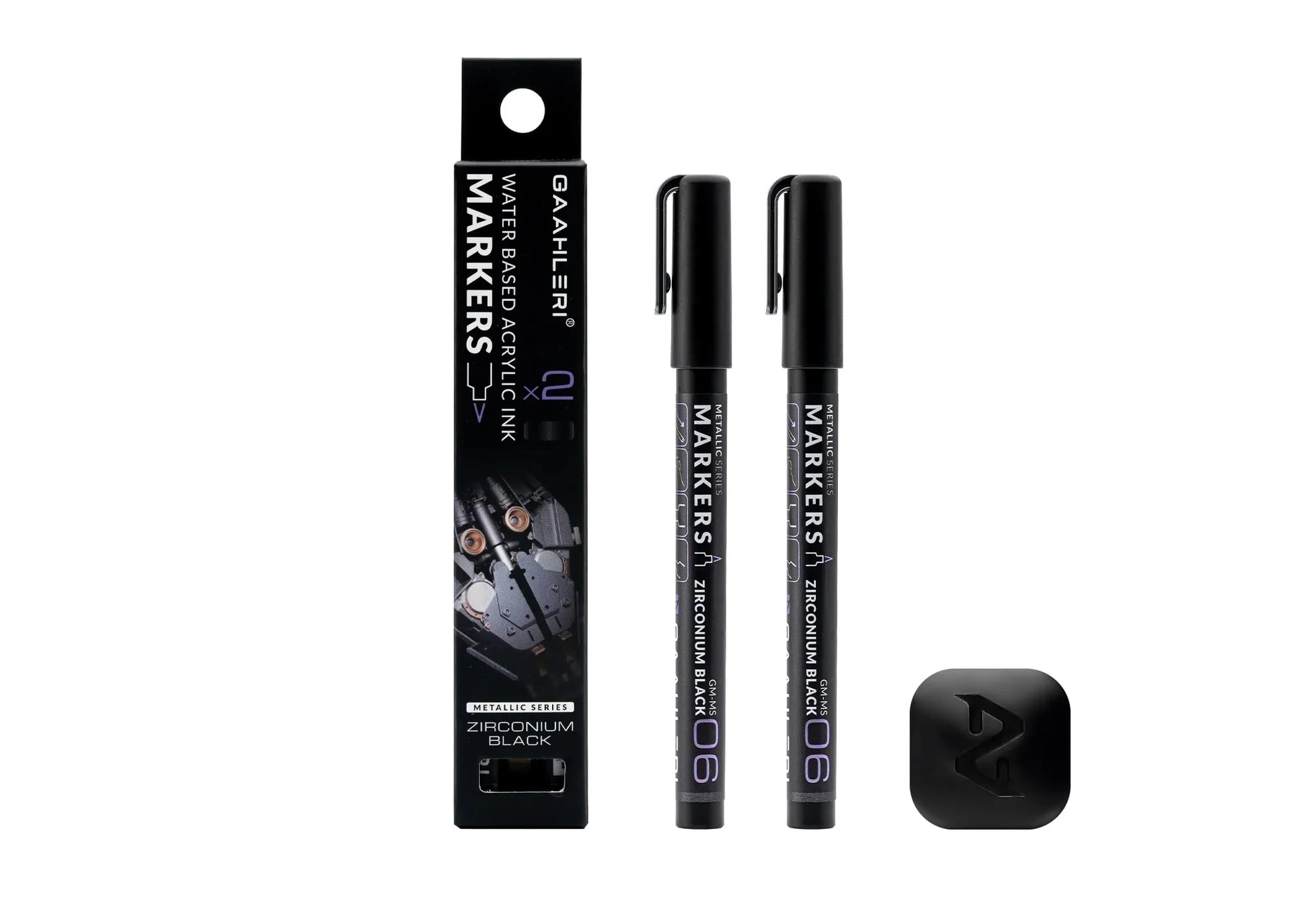 Metallic Series Markers Zirconium Black (Set of 2)