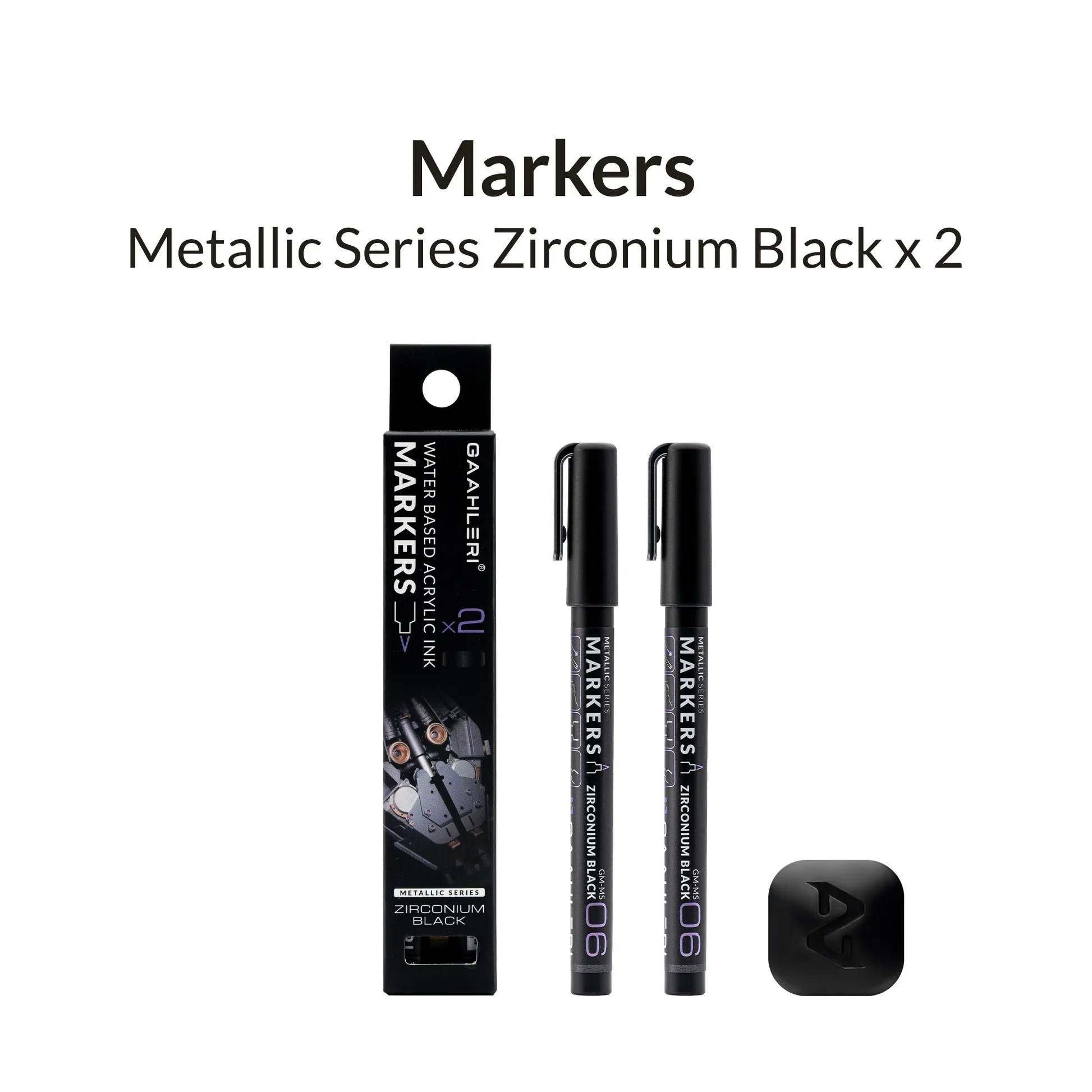 Metallic Series Markers Zirconium Black (Set of 2) - Image 2