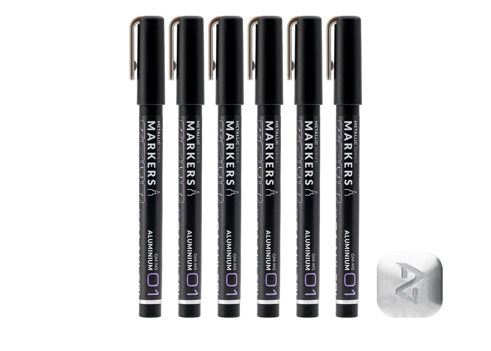 Metallic Series Markers Aluminium (Set of 6)