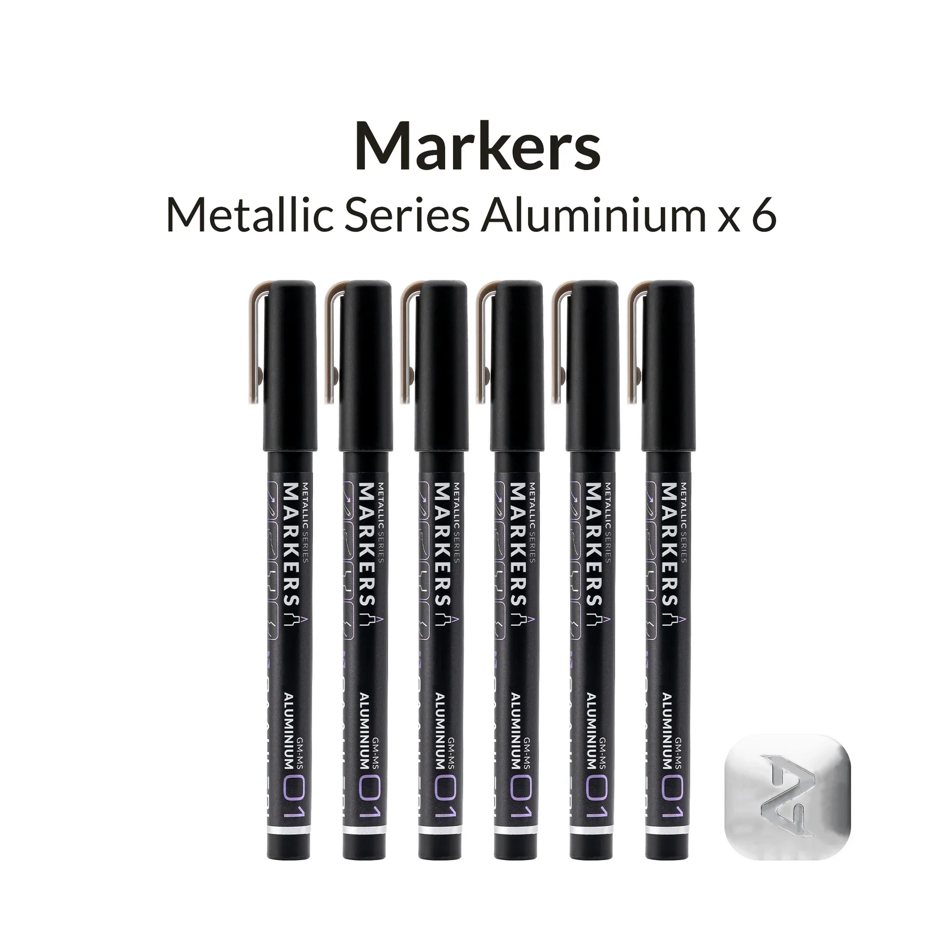 Metallic Series Markers Aluminium (Set of 6) - Image 2
