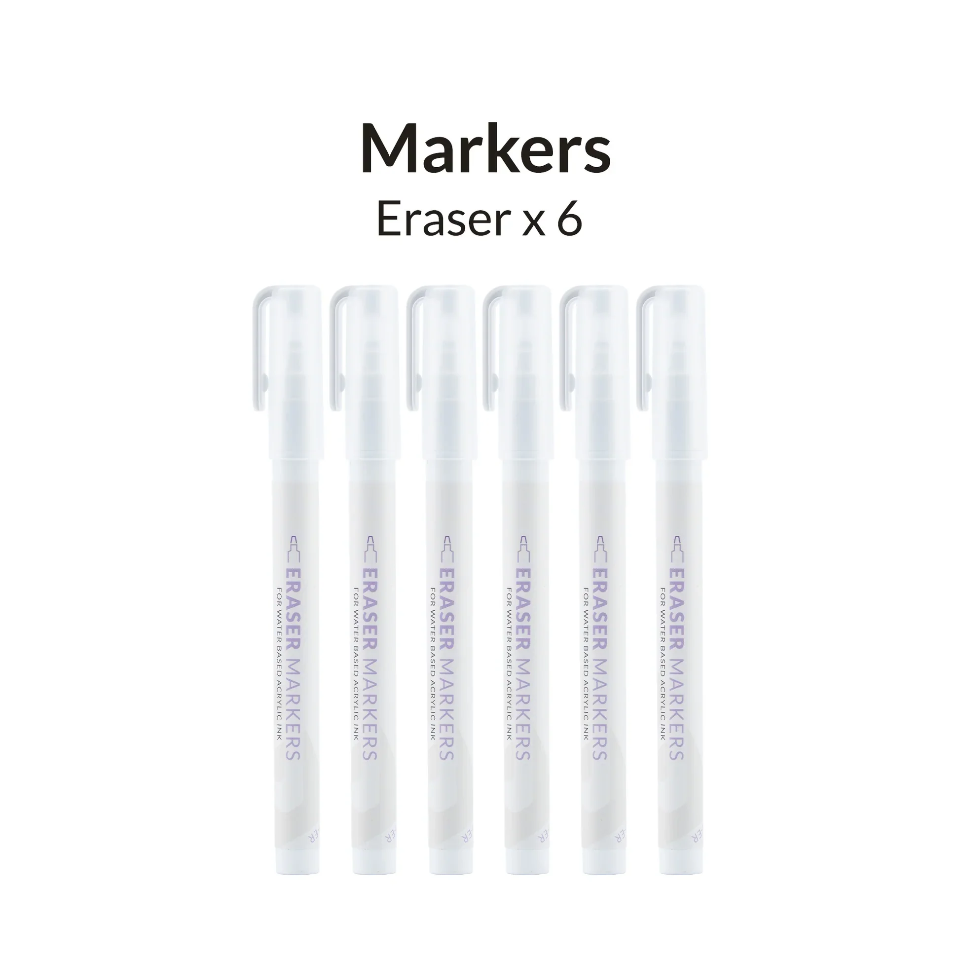 Metallic Series Markers Eraser (Set of 6) - Image 2