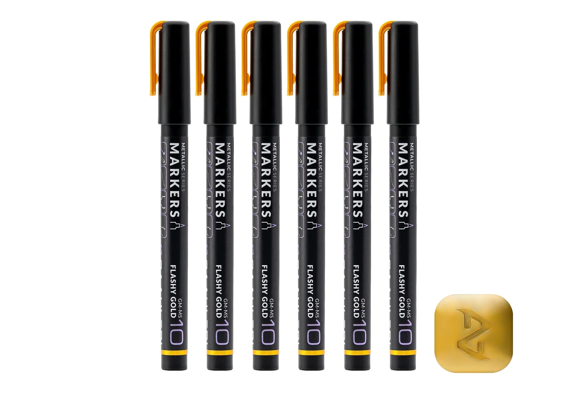 Metallic Series Markers Flashy Gold (Set of 6)