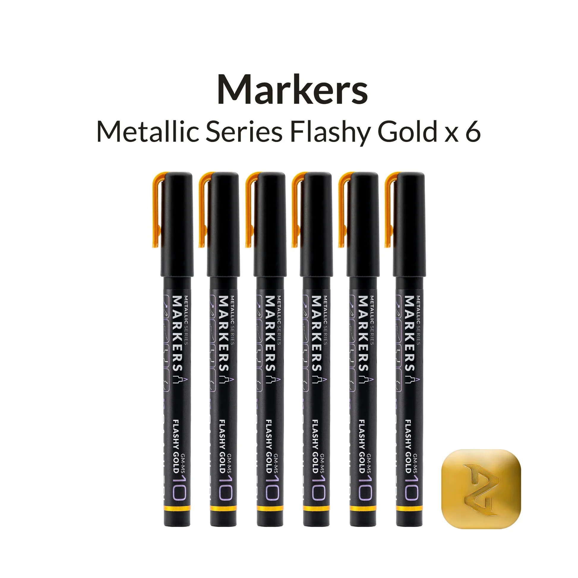 Metallic Series Markers Flashy Gold (Set of 6) - Image 2