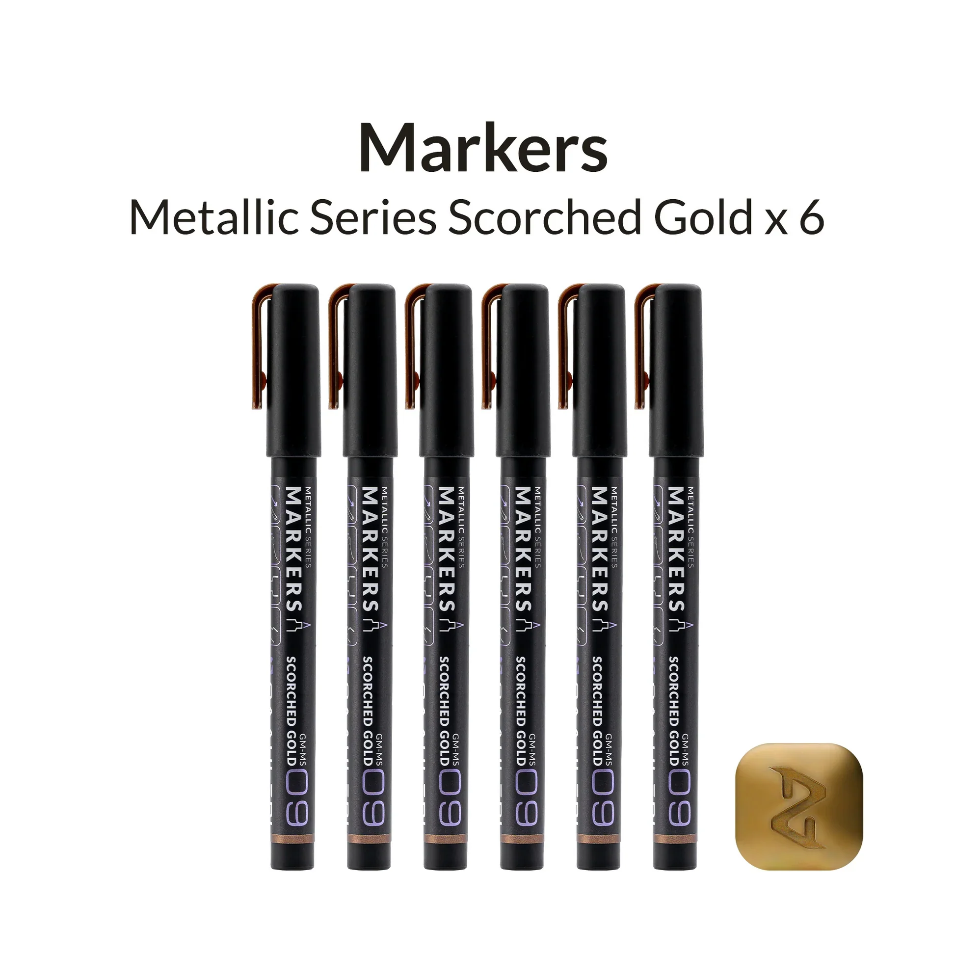 Metallic Series Markers Scorched Gold (Set of 6) - Image 2