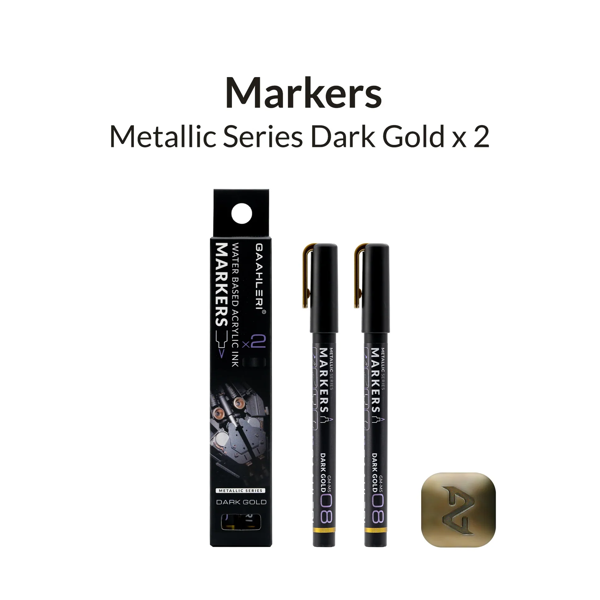 Metallic Series Markers Dark Gold (Set of 2) - Image 2