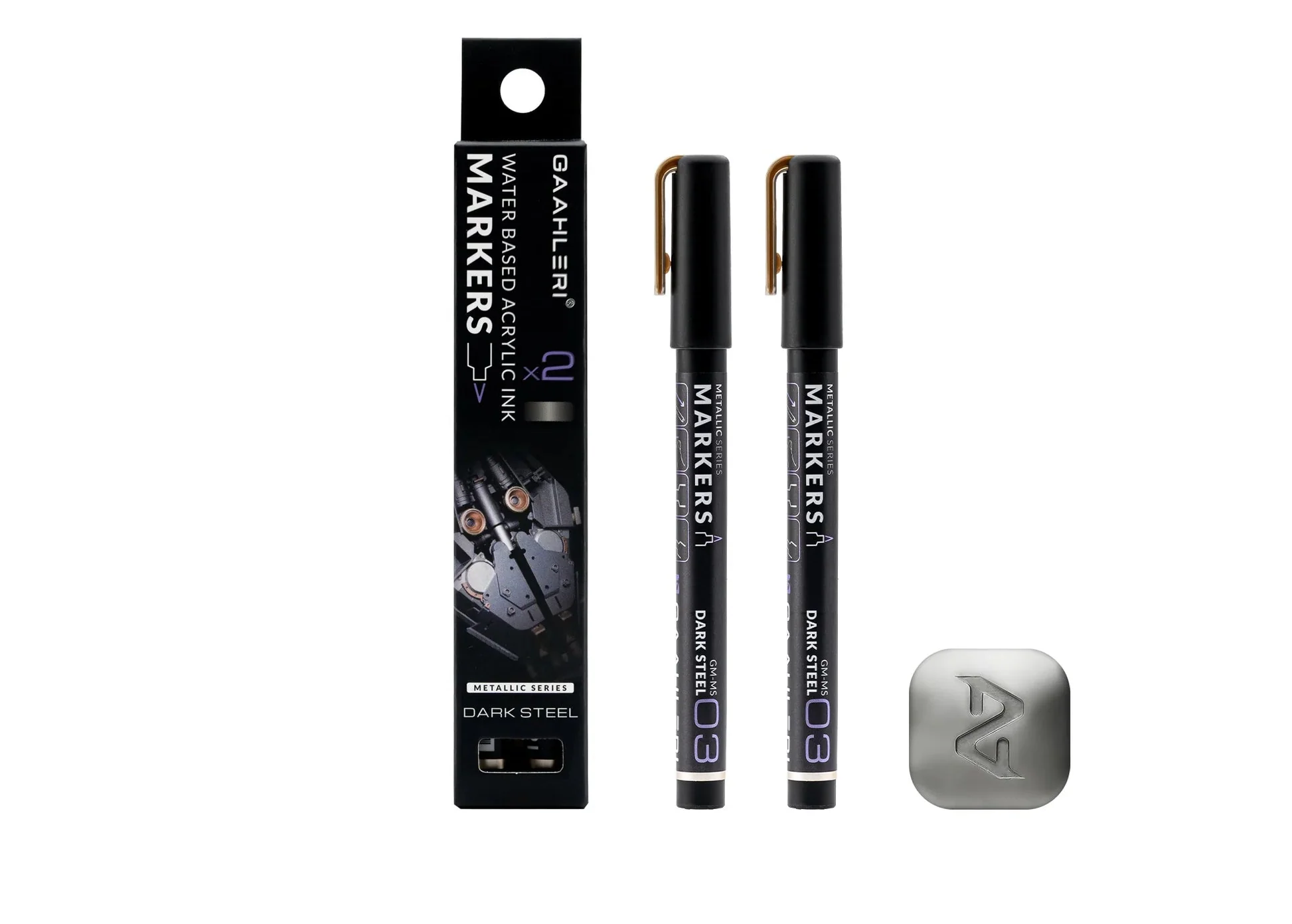 Metallic Series Markers Dark Steel (Set of 2)