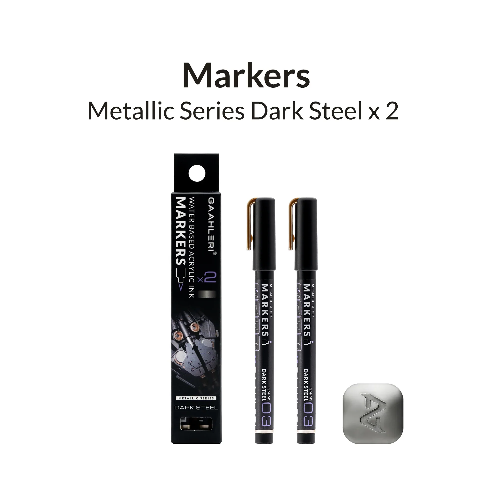 Metallic Series Markers Dark Steel (Set of 2) - Image 2