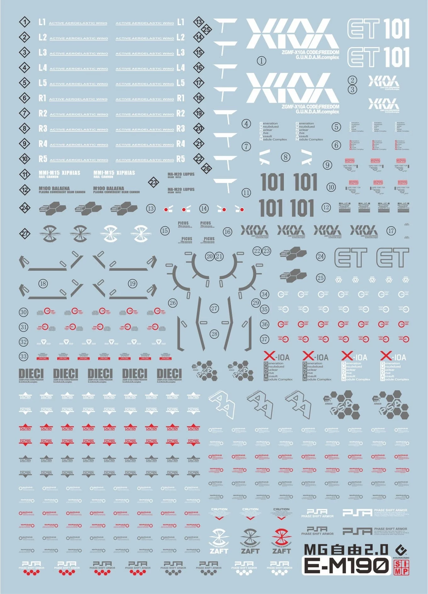 F14 MG Freedom 2.0 Water Slide Decal - Image 2