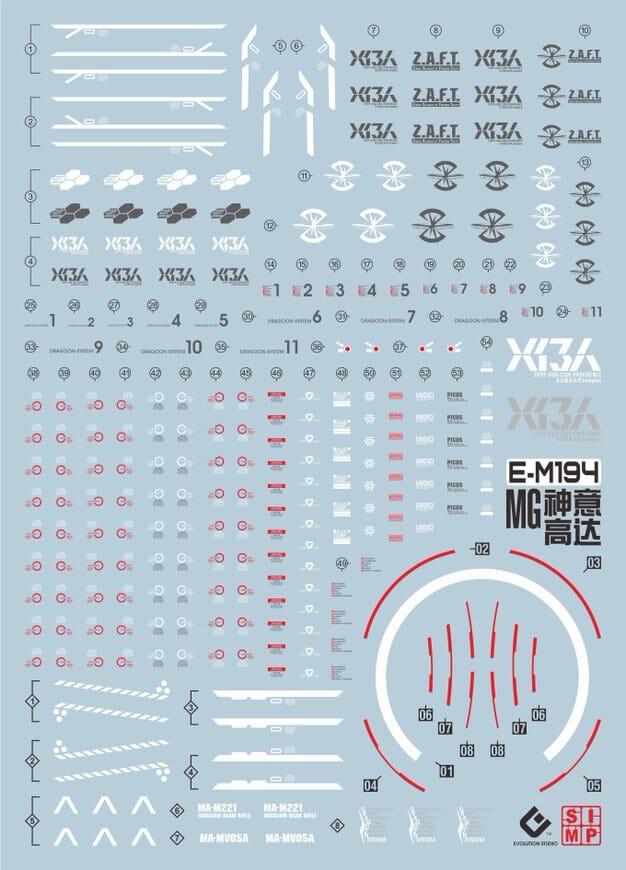 F06 MG Providence Gundam Water Slide Decal - Image 2