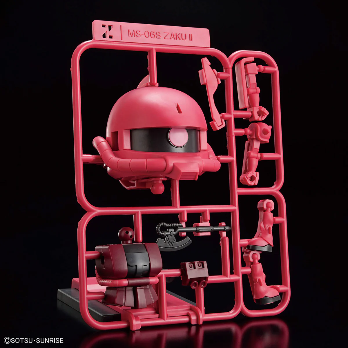 Mobile Suit Gundam Gunpla-kun Model Series Char's Zaku-kun (Runner Ver. with Reproduction Parts) 1/1 Scale Model Kit - Image 5