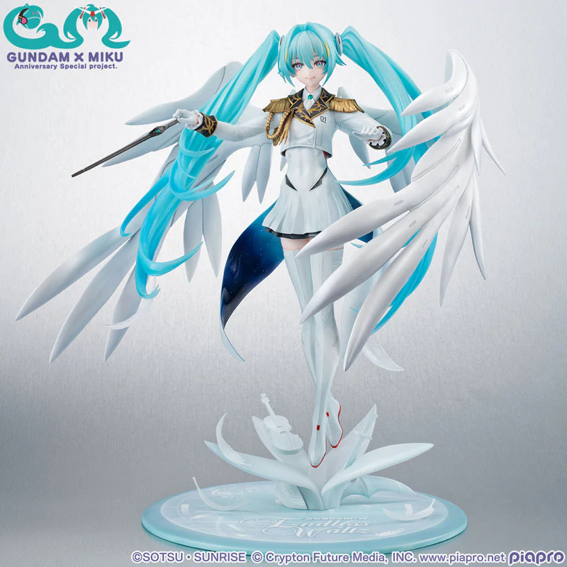 Mobile Suit Gundam 45th Anniversary x Hatsune Miku x Wing Gundam EW Lucrea Hatsune Miku 1/7 Scale Figure - Image 2