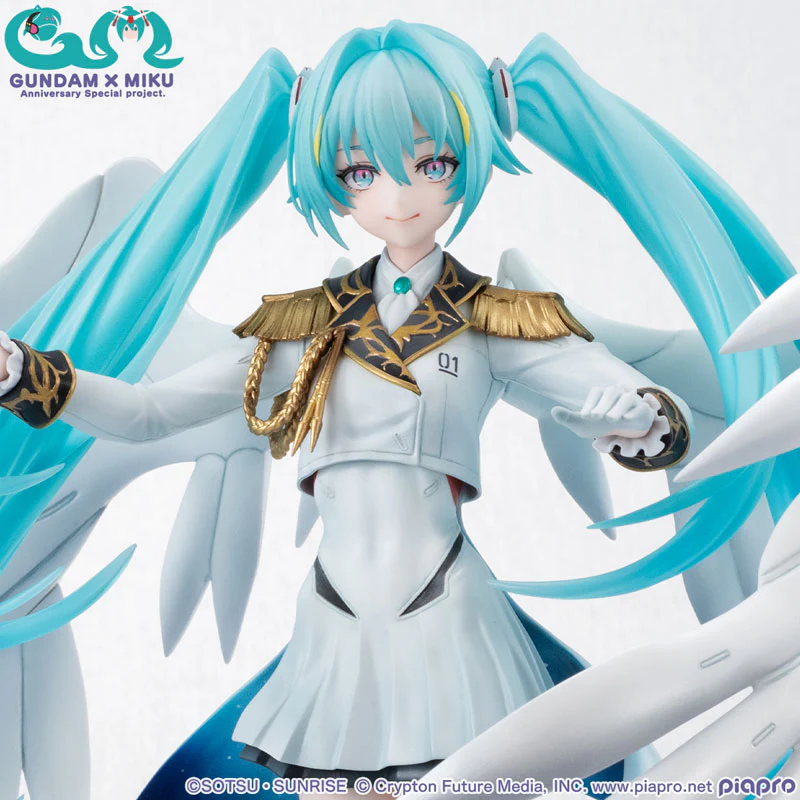 Mobile Suit Gundam 45th Anniversary x Hatsune Miku x Wing Gundam EW Lucrea Hatsune Miku 1/7 Scale Figure - Image 9