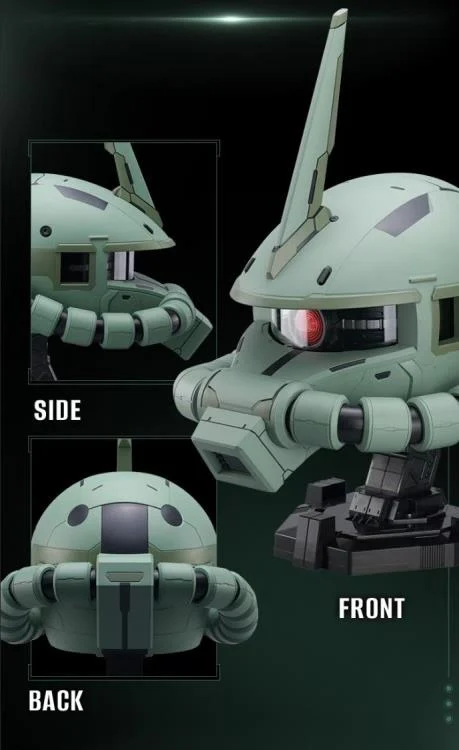 Mobile Suit Gundam BN Head Collection Vol.4 MS-06F Zaku II Head Sculpt - Image 5